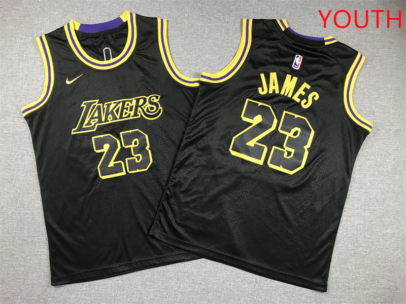 Youth Los Angeles Lakers #23 James Black Nike 2025 NBA Jersey style 2->youth nba jersey->Youth Jersey